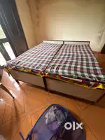 Double bed with mattress
