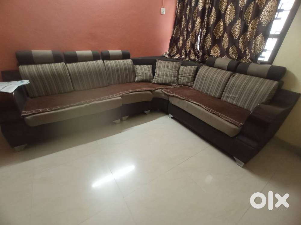 Corner finish sofa set 6 person +cornerc