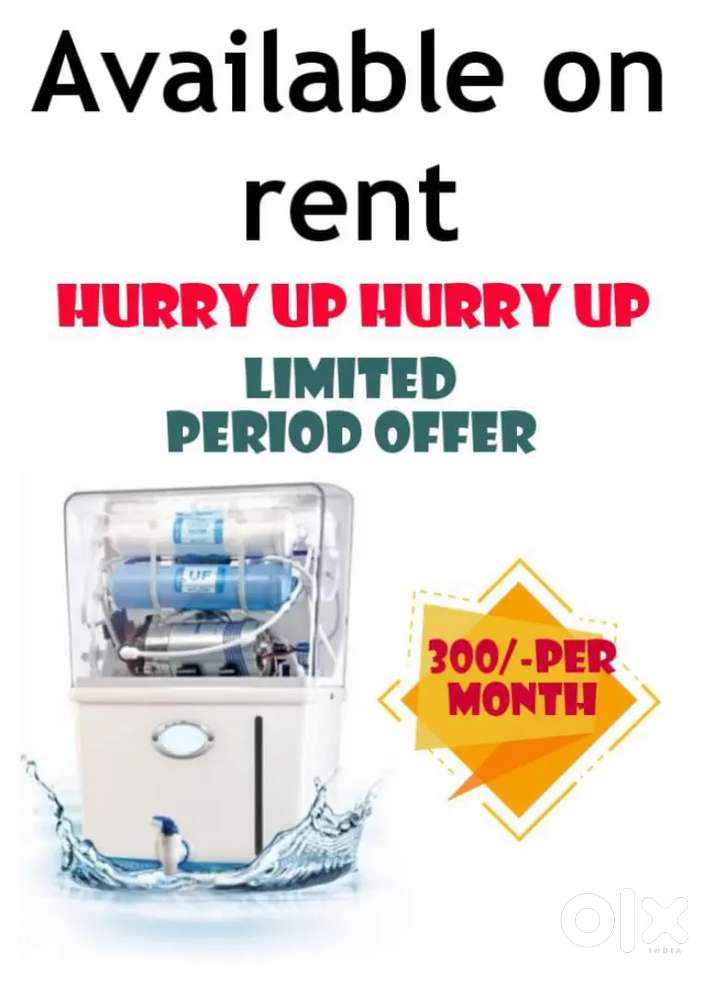 Water purifier on Rent