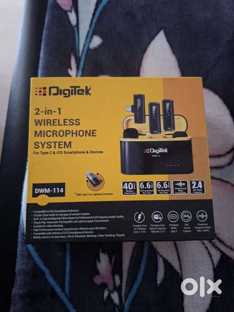 Digitek 2 in 1 wireless microphone system