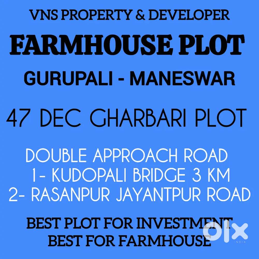 47 dec Farmhouse cum future investment plot