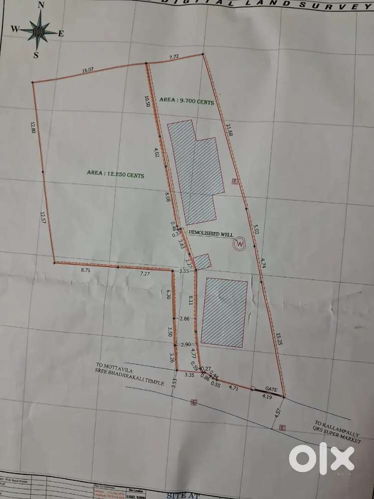 Property  sale behind QRS,Sreekaryam, 100mtr from NH66