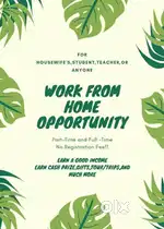 Work From Home Opportunity [ Part Time ]