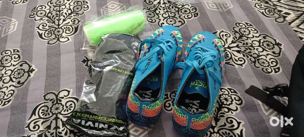 Football kit with consuming gaurd socks and shoes