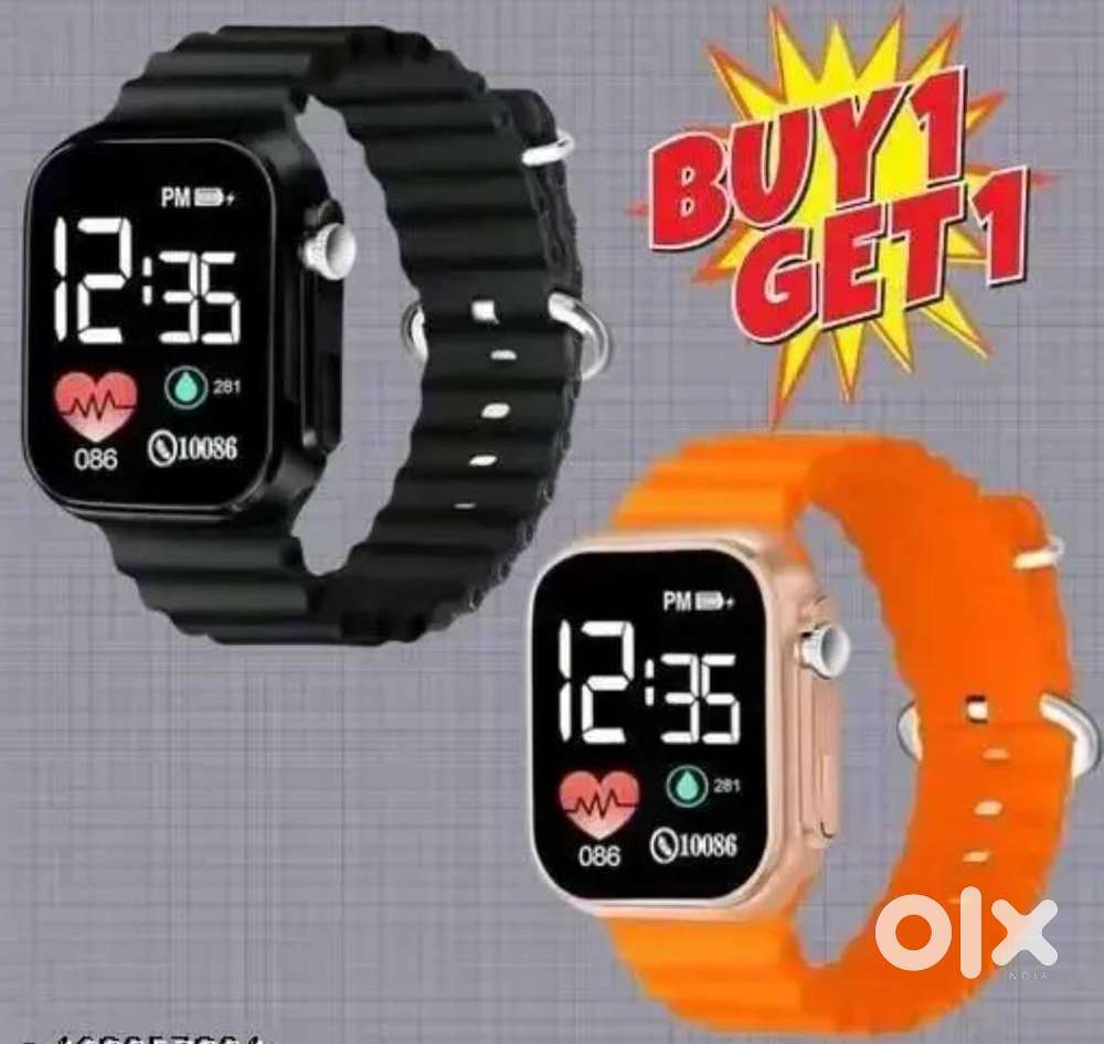 Generic Pack of 2 Stylish LED Digital Watches - For Men and Women.