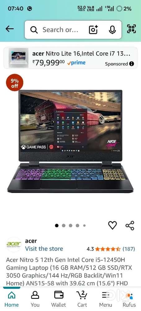 Acer Nitro 5 gaming laptop