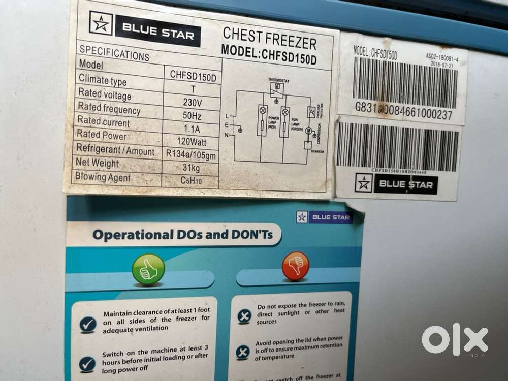 Blue star deep freezer