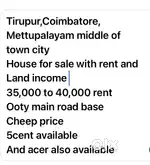 Middle of city land and house for sale