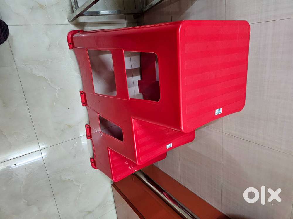 Branded 3 step stool plastic stool