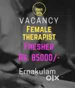 We are hiring fresh spa therapist - Rs. 85000/-