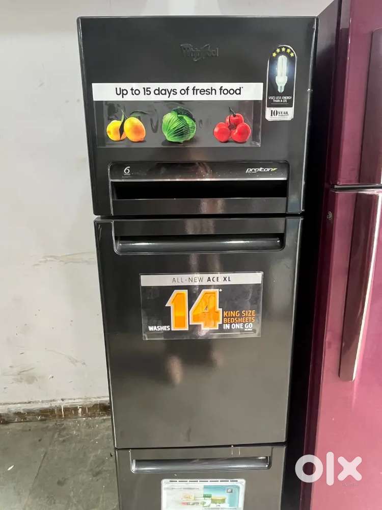 Double door fridge with warranty good condition