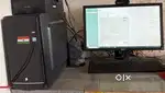 Desktop with 22 inch dell monitor, keyboard, mouse  & webcam