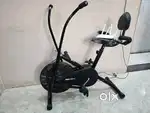 Reach Air Bike Exercise Cycle With Cushioned Back Support Seat