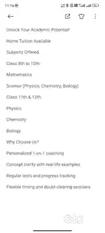 Classes by experienced and qualified teachers!