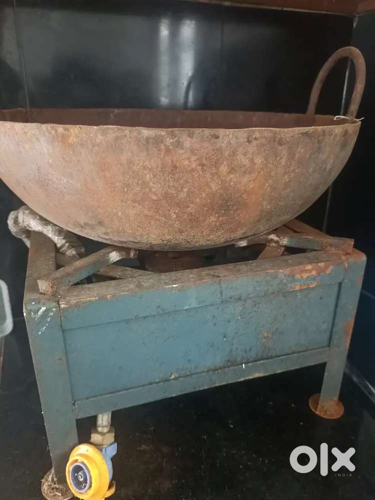 Heavy duty gas stove ( single burner) +chips frying pan