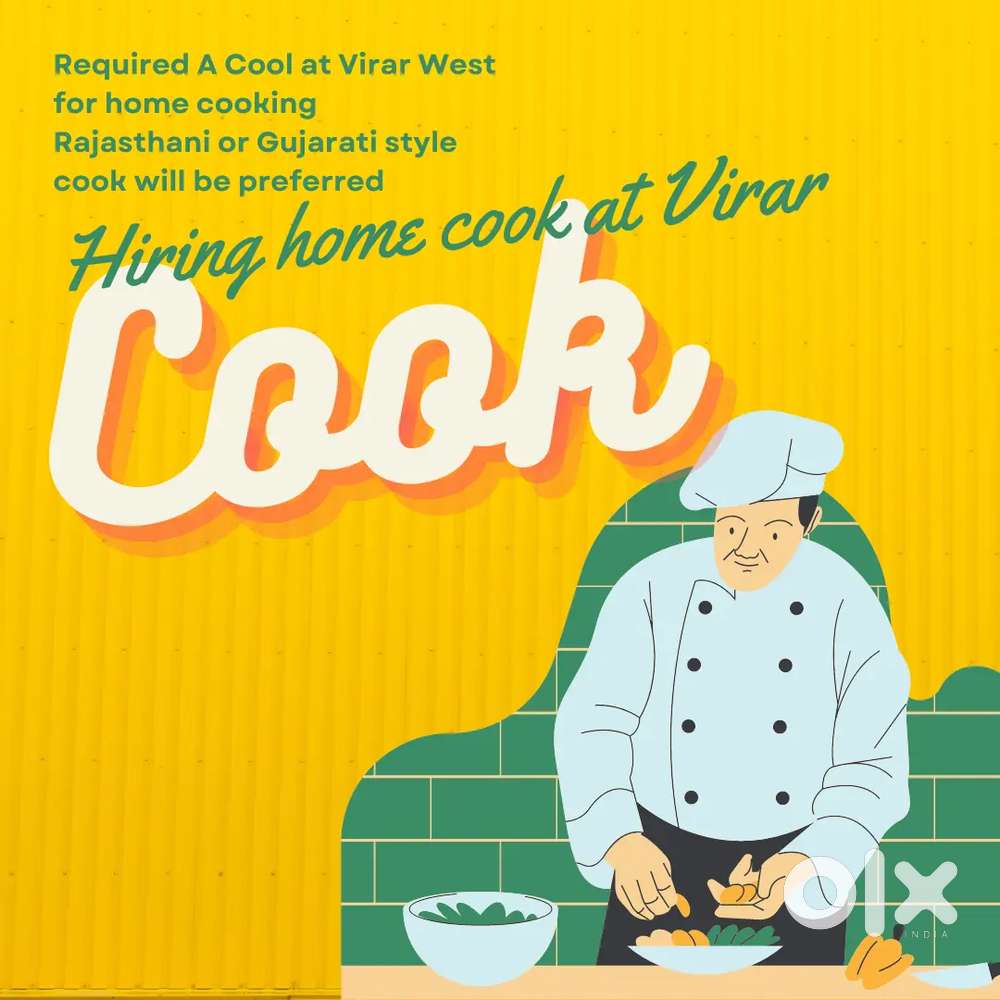 Female Cook (Food style Gujarat, Rajasthan)+ Maid