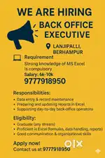 BACK OFFICE JOB