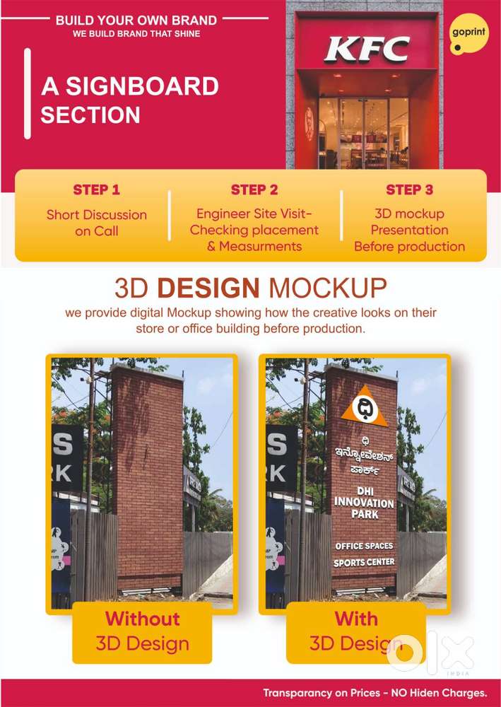 Signboard Design, Fabrication & Installation Services in Bangalore