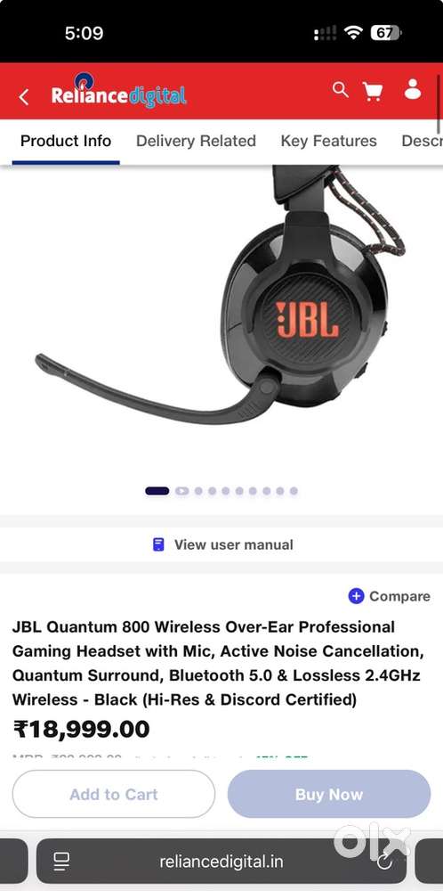 Jbl professional gaming headphones for gamers Youtubers