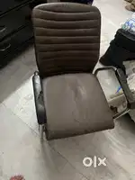 Chair with leather cover and back