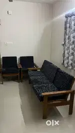 Teak wood 5 seater sofa