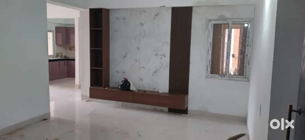 New semi furnished 3 BHK flat with car parking