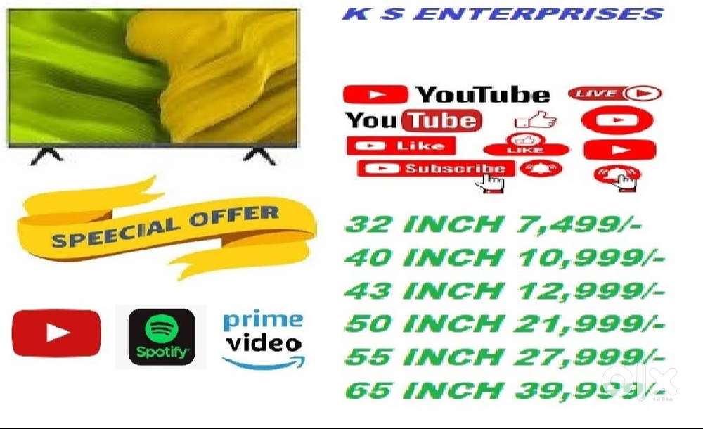 50 INCH SMART LED TV 4K UDH @ 21,999 /-