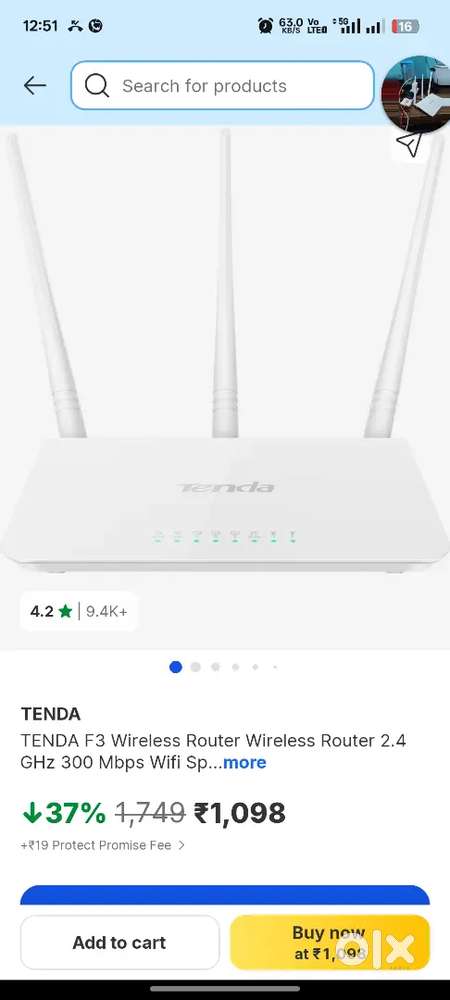 Tenda f3 router