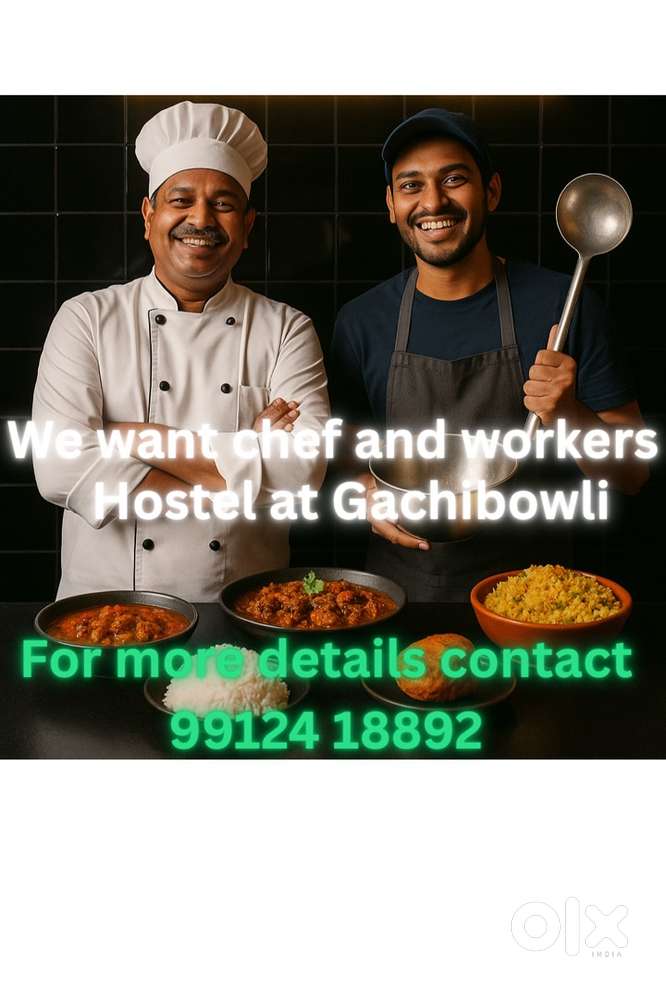 Wanted: Chef & Helper for Hostel – Gachibowli