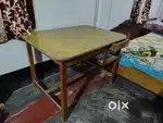 Wooden table and bed