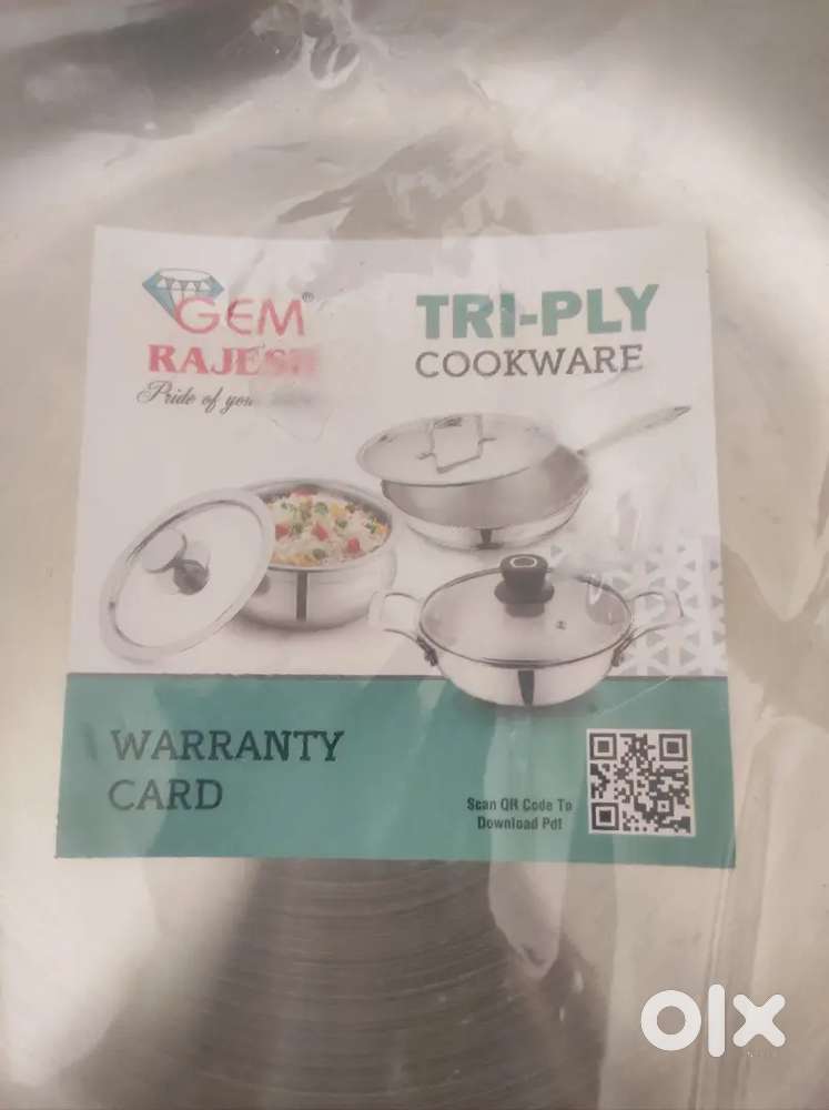 TRIPLY FRY  PAN -  PACK PIECE - SIZE 22 CM - BRANDED GEM RAJESH MAKE