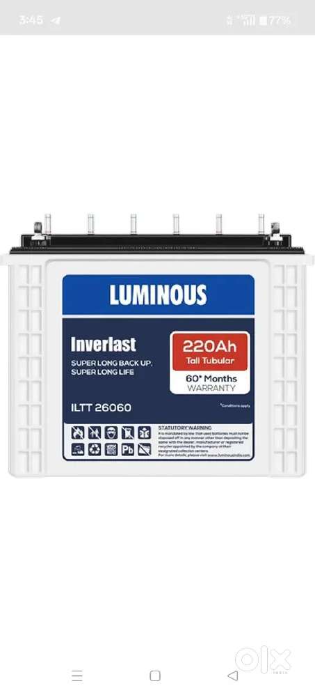 Inverter luminous battery