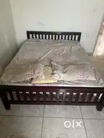 Queen size Wooden cot and Matress