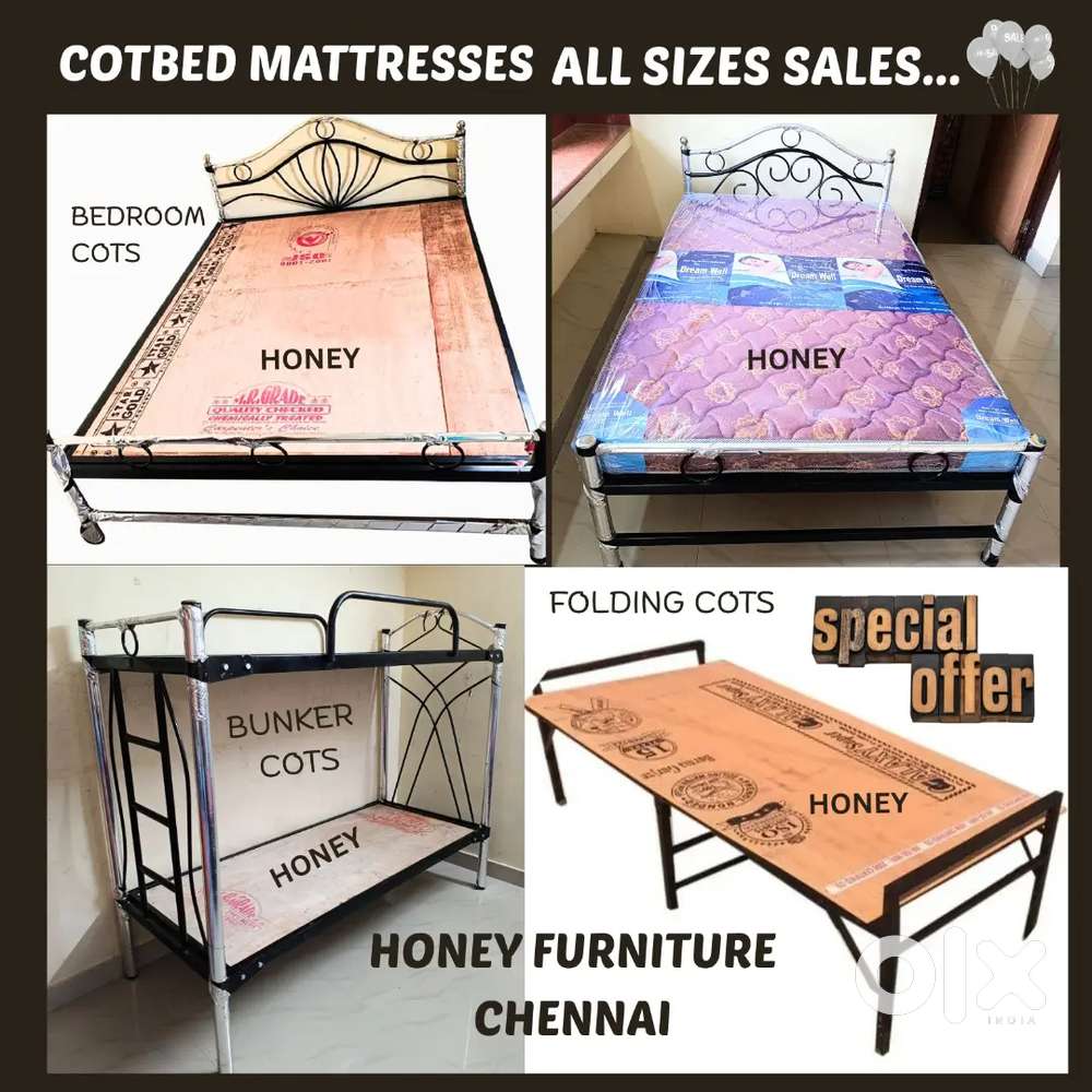 Steel Cot Bed Mattresses sales - special quality Bunker festival offer
