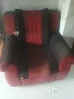 Sofa red and black colour  C shape