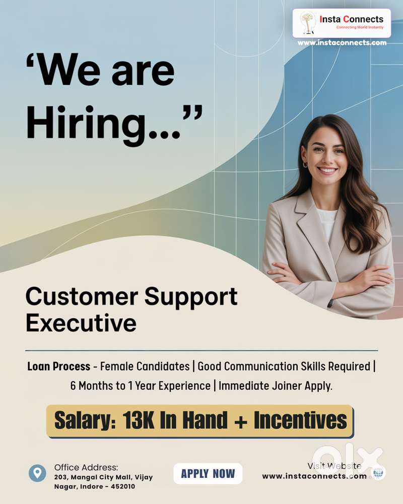We Are Hiring! Customer Support Executive