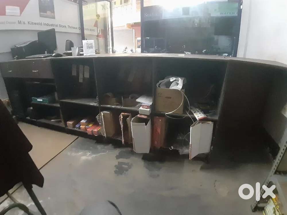 Shop wooden counter