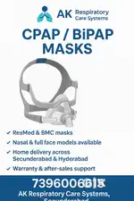 CPAP/BIPAP Masks Resmed & Phillips Bmc-All Sizes-Home delivery Avalbl