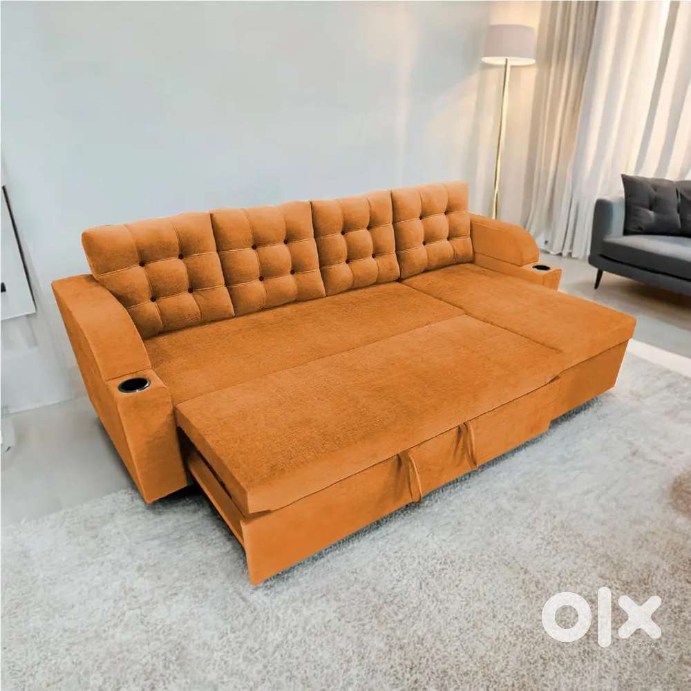 Buy L Shaped Sofa Cum Bed online in India Blue Sofa Bed