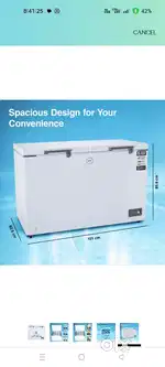 Godrej 300 L Double Door Freezer (DH EPenta 325C 31 CMFH2LM Rw, White)