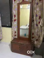 Dressing wooden table with mirror