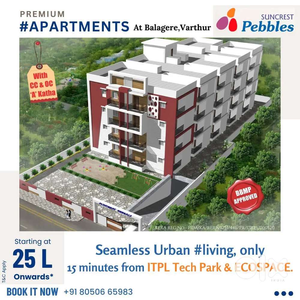 LUXURY FLATS SALE VARTHUR MAIN ROAD BELEGARE