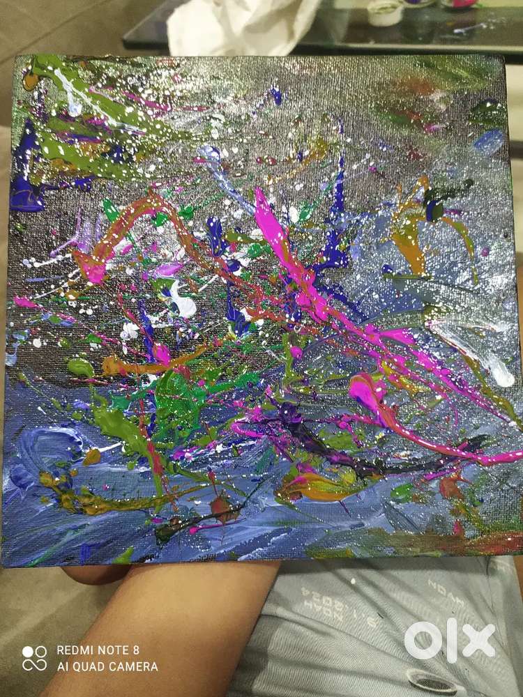 Abstract art made by a painter and a great artist kid