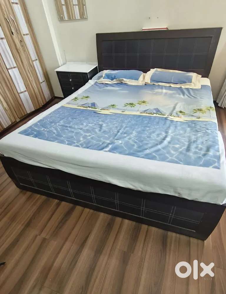 Customised sofa ,centre table and wooden bed with mattress