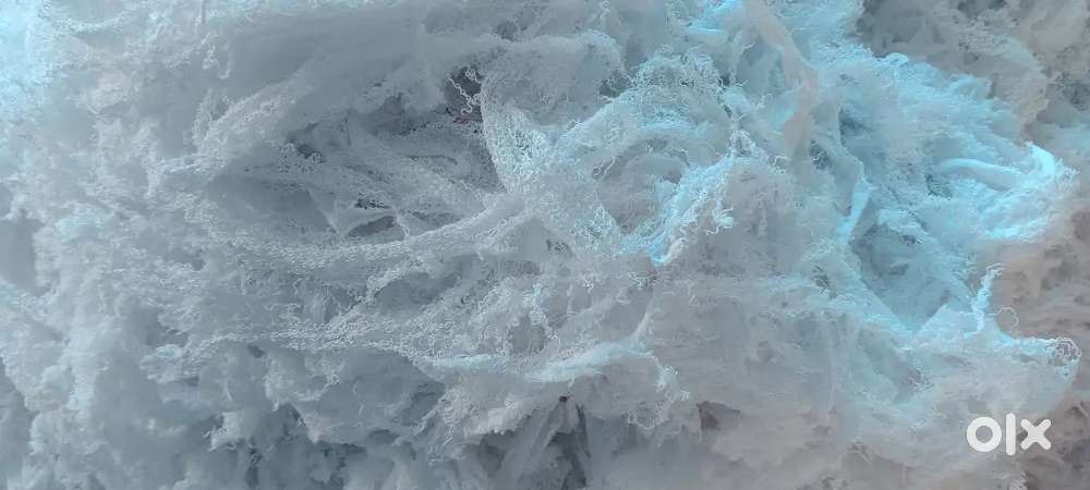 Cotton waste white colour