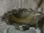 Antique pure brass solid heavy big fruit bowl