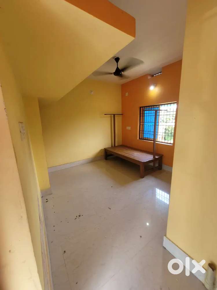 1Delux Room with attached bathroom with bed and fan