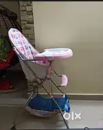 Cradle and baby high chair with mattress