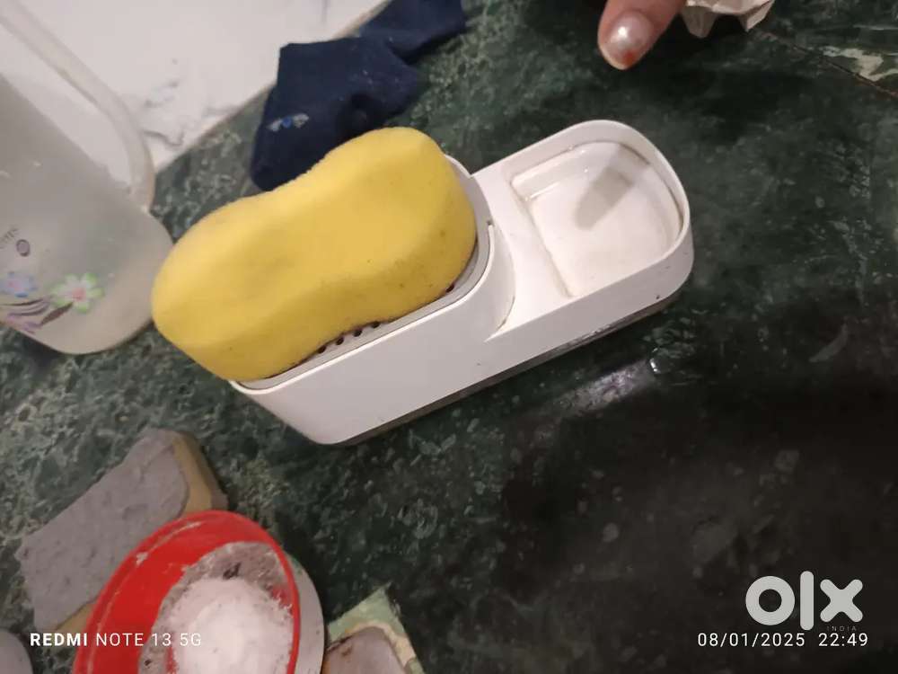 Dish washer pump soap with container