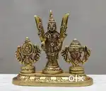 Premium Fine Brass 5 Inches Balaji Shank Chakra Namah.